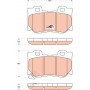 GDB3515 TRW Комплект гальмівних колодок дисковий гальм