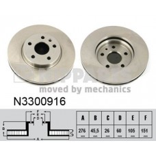 N3300916 NIPPARTS Гальмівний диск