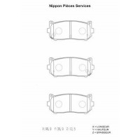 K361A04 NPS Комплект гальмівних колодок дисковий гальм