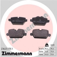 23623.170.1 ZIMMERMANN Комплект гальмівних колодок дисковий гальм