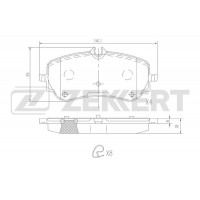 BS-1841 ZEKKERT Комплект гальмівних колодок дисковий гальм