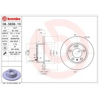 08.5636.10 BREMBO Гальмівний диск