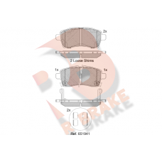 RB2305 R BRAKE Комплект гальмівних колодок дисковий гальм