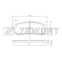 BS-2240 ZEKKERT КомплеК т гальмівних колодок, дискове гальмо