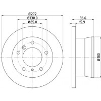 8DD 355 111-901 HELLA PAGID Гальмівний диск