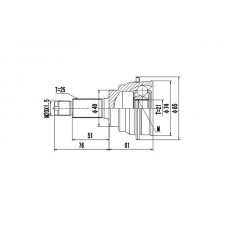 DCV857014 DYNAMATRIX Шарнирный комплект, Привідний вал