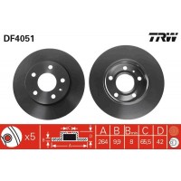DF4051 TRW Гальмівний диск