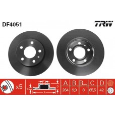DF4051 TRW Гальмівний диск