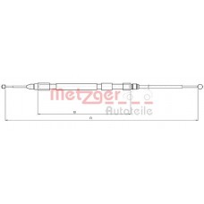 10.4157 METZGER Тросик, cтояночный тормоз