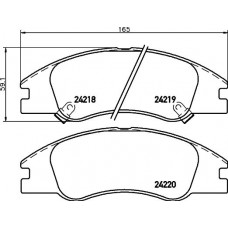 8DB 355 028-301 HELLA Комплект гальмівних колодок дисковий гальм