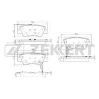 BS-1788 ZEKKERT Комплект гальмівних колодок дисковий гальм