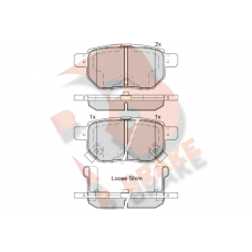 RB1947 R BRAKE Комплект гальмівних колодок дисковий гальм