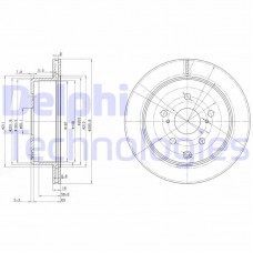 BG3166 DELPHI Гальмівний диск