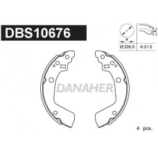 DBS10676 DANAHER Комплект гальмівних колодок