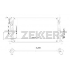 MK-1128 ZEKKERT Радіатор охолодження двигуна