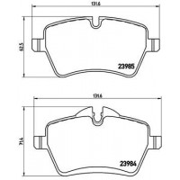 P 06 051 BREMBO Комплект гальмівних колодок дисковий гальм