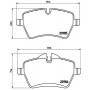 P 06 051X BREMBO Комплект гальмівних колодок дисковий гальм
