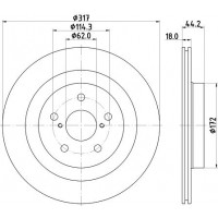 8DD 355 134-961 HELLA Гальмівний диск