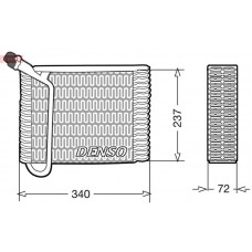 DEV33004 DENSO Випарник кондиціонера