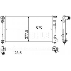CR 433 000S MAHLE Радіатор охолодження двигуна