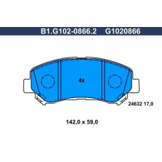 B1.G102-0866.2 GALFER Комплект гальмівних колодок дисковий гальм