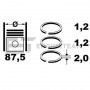 R1012600 ET ENGINETEAM Комплект поршневих кілець