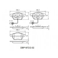 DBP1672/2-02 DANAHER Комплект гальмівних колодок дисковий гальм