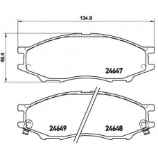 P 56 083 BREMBO Комплект гальмівних колодок дисковий гальм