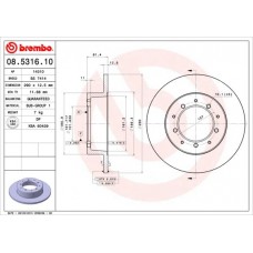 08.5316.10 BREMBO Гальмівний диск