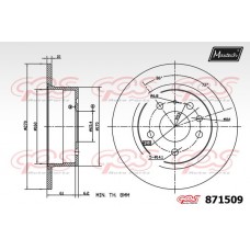 871509 MAXTECH Гальмівний диск