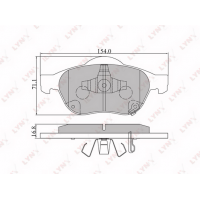 BD-7545 LYNXauto Комплект гальмівних колодок дисковий гальм
