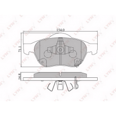 BD-7545 LYNXauto Комплект гальмівних колодок дисковий гальм