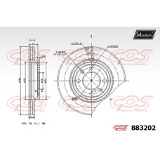 883202 MAXTECH Гальмівний диск
