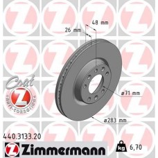 440.3133.20 ZIMMERMANN Гальмівний диск