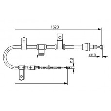 1 987 482 071 BOSCH Тросик, cтояночный тормоз