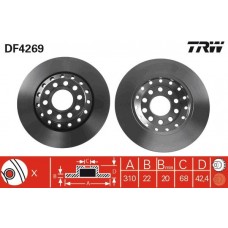 DF4269 TRW Гальмівний диск