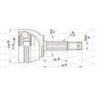 CVJ5231.10 OPEN PARTS Шарнирный комплект, Привідний вал