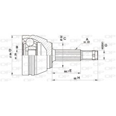 CVJ5231.10 OPEN PARTS Шарнирный комплект, Привідний вал