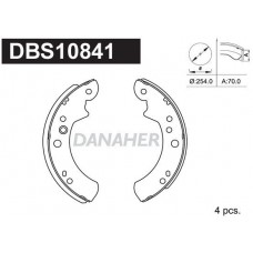 DBS10841 DANAHER Комплект гальмівних колодок