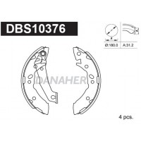 DBS10376 DANAHER Комплект гальмівних колодок