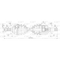DRS6305.00 OPEN PARTS Привідний вал