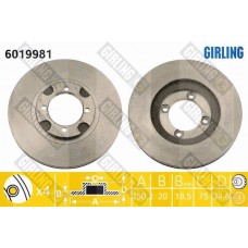 6019981 GIRLING Гальмівний диск