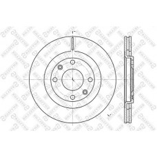 6020-9915V-SX STELLOX Гальмівний диск