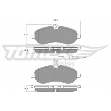 TX 14-83 TOMEX Brakes Комплект гальмівних колодок дисковий гальм