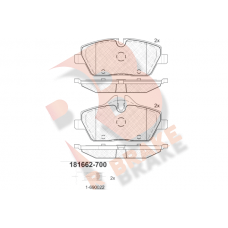 RB1662-700 R BRAKE Комплект гальмівних колодок дисковий гальм