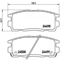 P 10 004 BREMBO Комплект гальмівних колодок дисковий гальм
