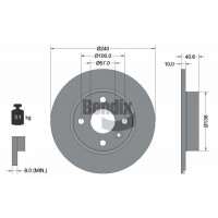 BDS1492 BENDIX Braking Гальмівний диск