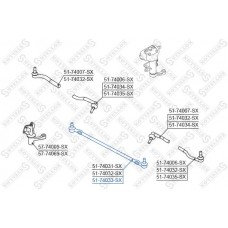 51-74033-SX STELLOX Наконечник поперечної кермової тяги