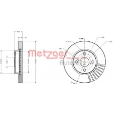 6110167 METZGER Гальмівний диск