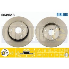 6049613 GIRLING Гальмівний диск